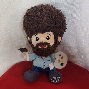 Fiesta Brand Bob Ross 10" Chill Big Hair Head Happy Painter Medium Plushie Doll